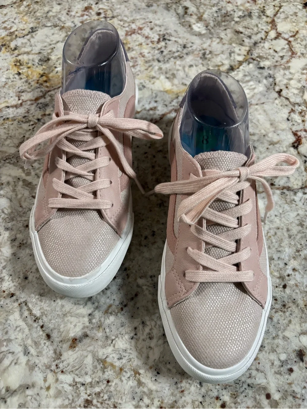 Blowfish Blush Pink Low-Top Lace-Up Sneakers